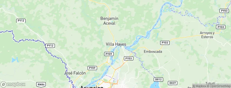Villa Hayes, Paraguay Map