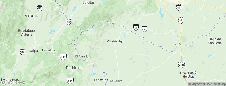 Villa Hidalgo, Mexico Map