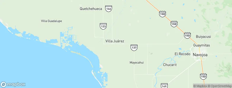 Villa Juárez, Mexico Map