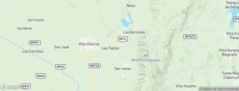 Villa Las Rosas, Argentina Map