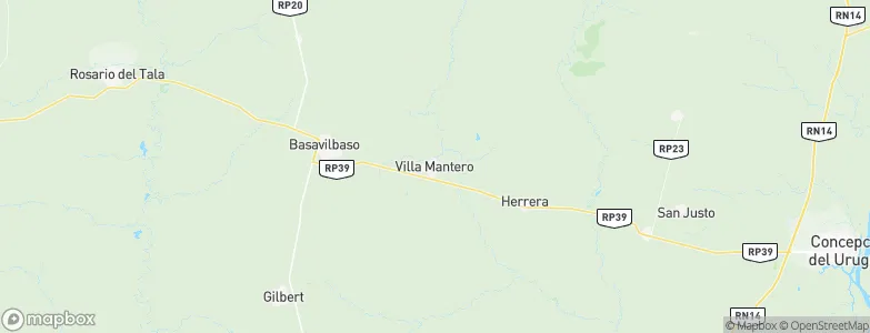 Villa Mantero, Argentina Map