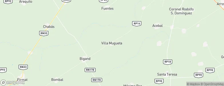 Villa Mugueta, Argentina Map