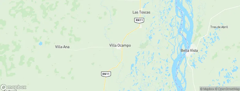 Villa Ocampo, Argentina Map