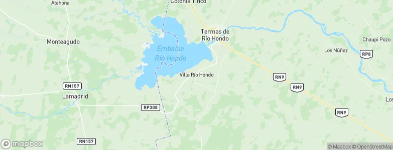 Villa Río Hondo, Argentina Map