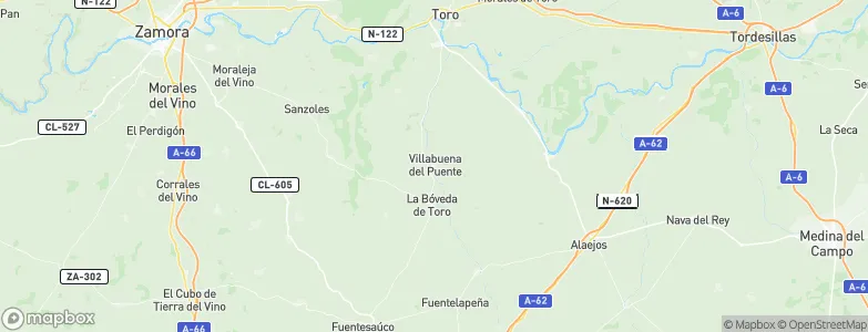 Villabuena del Puente, Spain Map