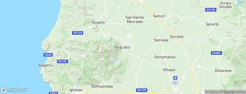 Villacidro, Italy Map