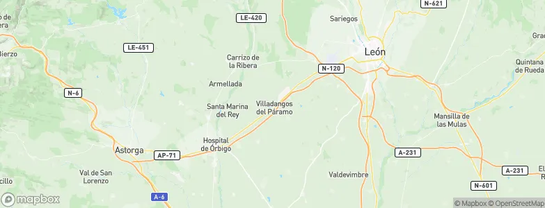 Villadangos del Páramo, Spain Map