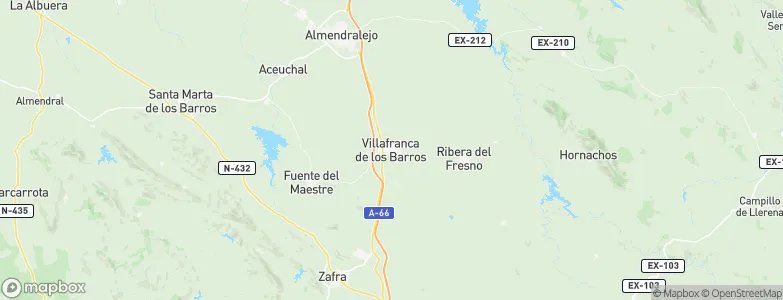 Villafranca de los Barros, Spain Map