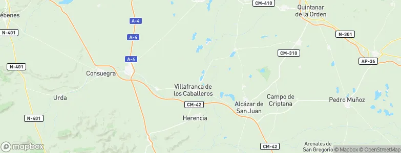 Villafranca de los Caballeros, Spain Map