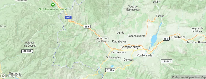 Villafranca del Bierzo, Spain Map