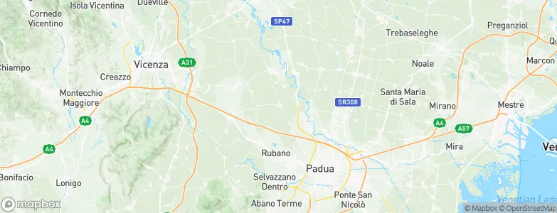 Villafranca Padovana, Italy Map