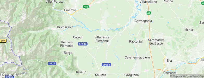 Villafranca Piemonte, Italy Map