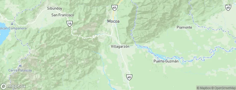 Villagarzón, Colombia Map