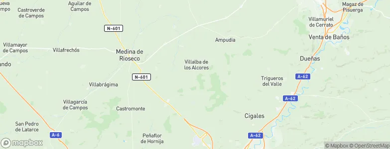 Villalba de los Alcores, Spain Map