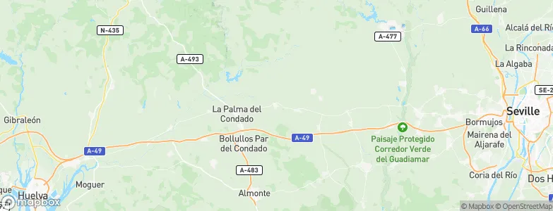 Villalba del Alcor, Spain Map