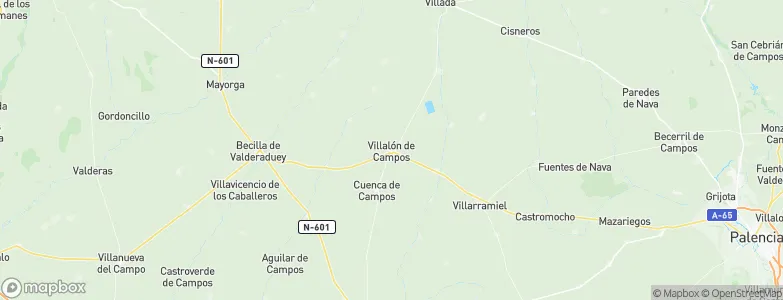 Villalón de Campos, Spain Map