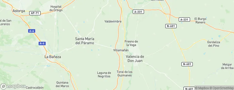 Villamañán, Spain Map