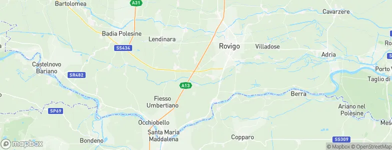Villamarzana, Italy Map