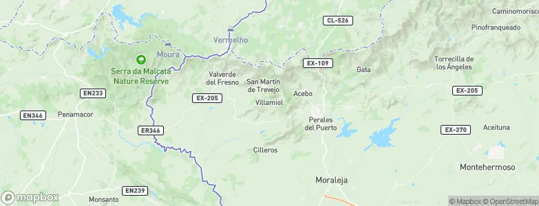 Villamiel, Spain Map