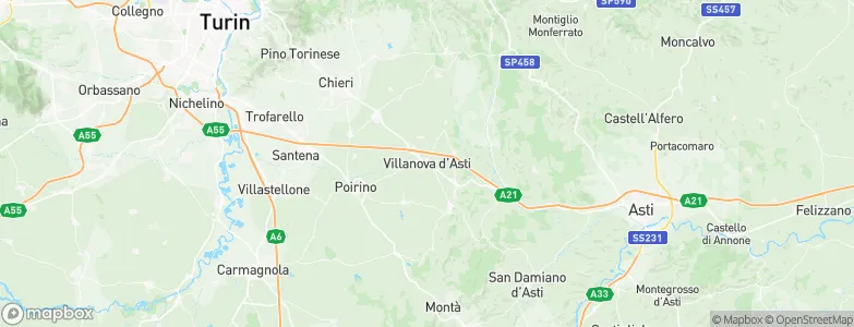 Villanova d'Asti, Italy Map