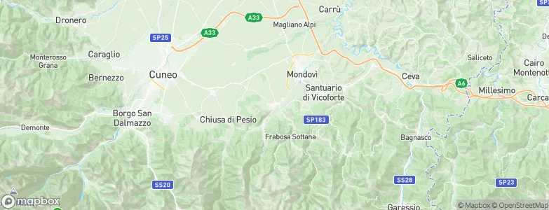Villanova Mondovì, Italy Map