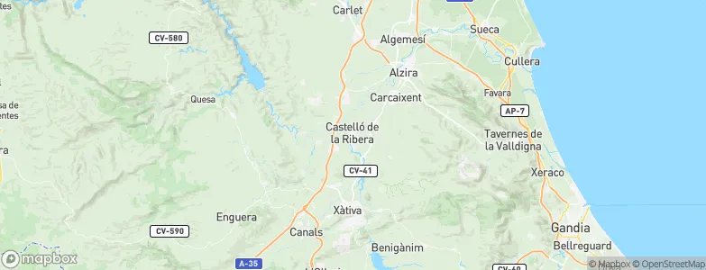 Villanueva de Castellón, Spain Map