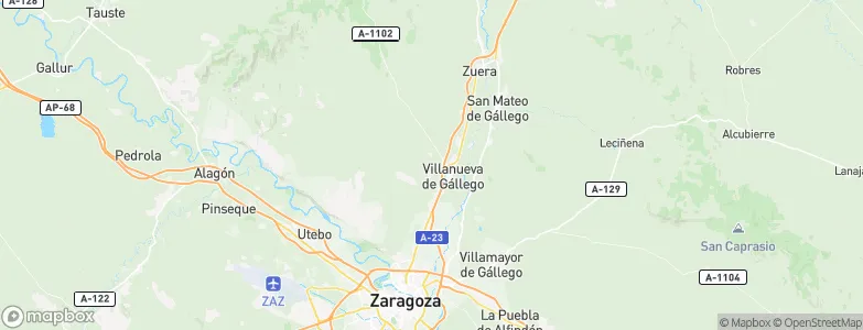 Villanueva de Gállego, Spain Map