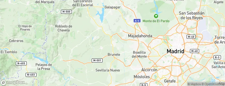 Villanueva de la Cañada, Spain Map