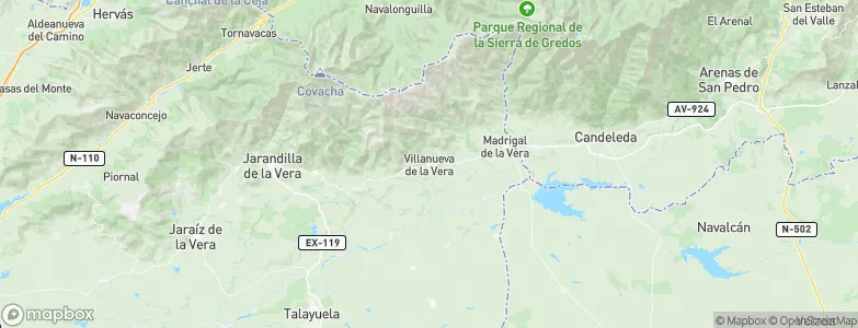 Villanueva de la Vera, Spain Map