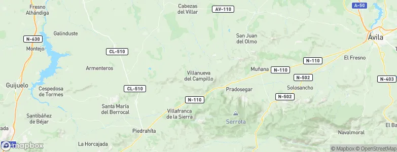 Villanueva del Campillo, Spain Map