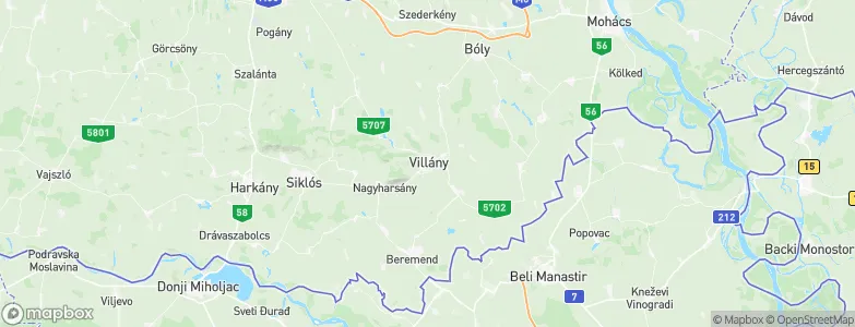 Villány, Hungary Map