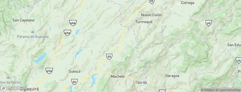 Villapinzón, Colombia Map