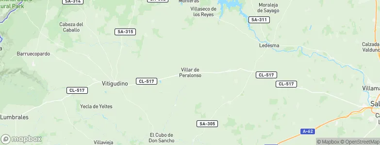 Villar de Peralonso, Spain Map