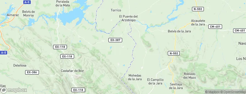 Villar del Pedroso, Spain Map