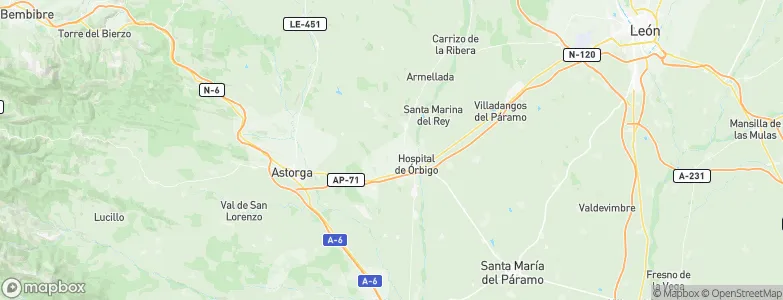 Villares de Órbigo, Spain Map