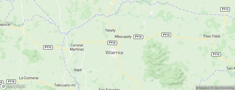 Villarrica, Paraguay Map