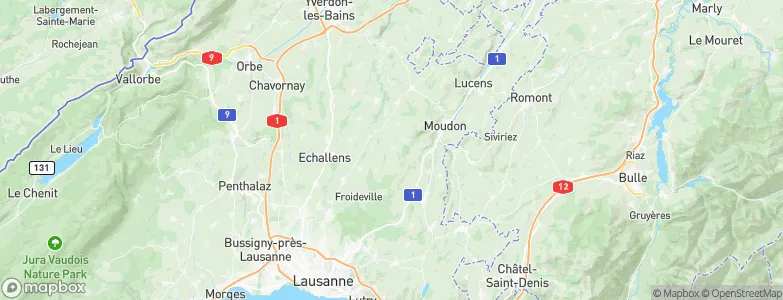 Villars-Mendraz, Switzerland Map