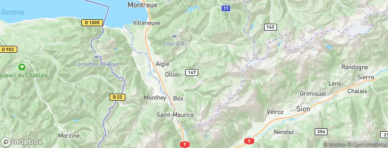 Villars-sur-Ollon, Switzerland Map