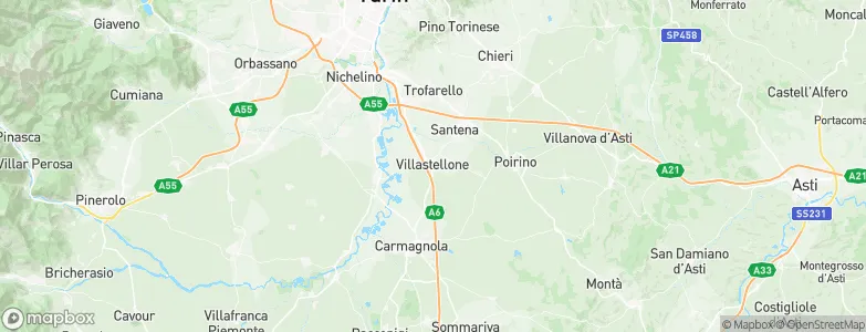 Villastellone, Italy Map