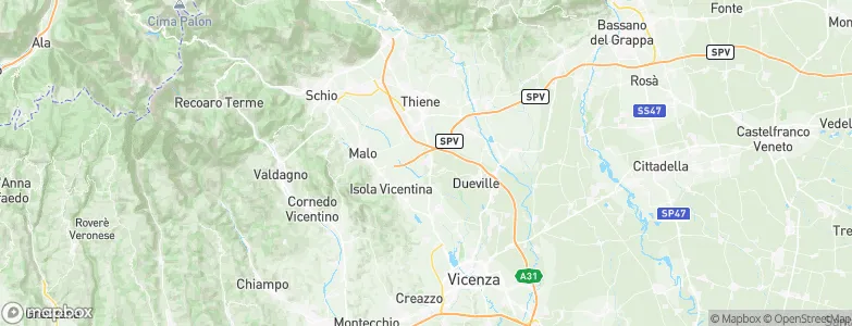 Villaverla, Italy Map