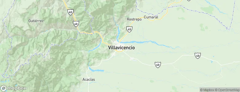 Villavicencio, Colombia Map