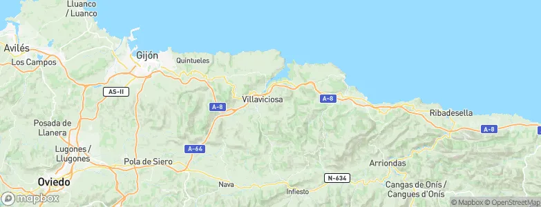 Villaviciosa, Spain Map