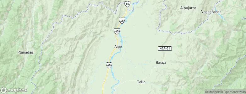 Villavieja, Colombia Map