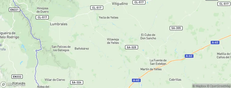 Villavieja de Yeltes, Spain Map