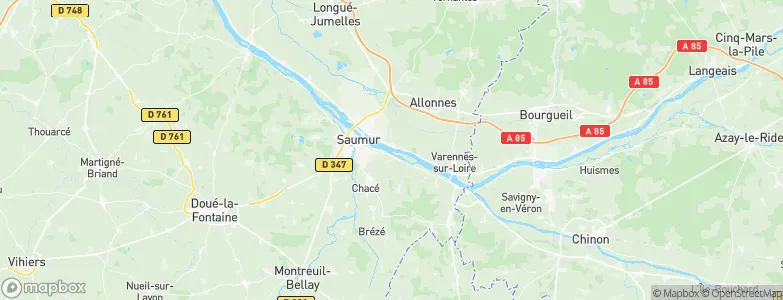 Villebernier, France Map