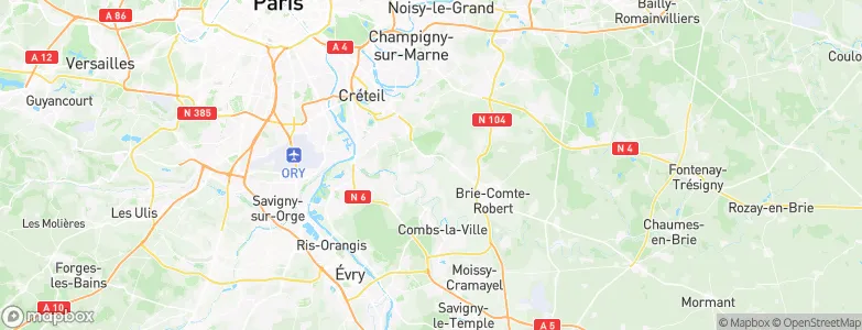 Villecresnes, France Map