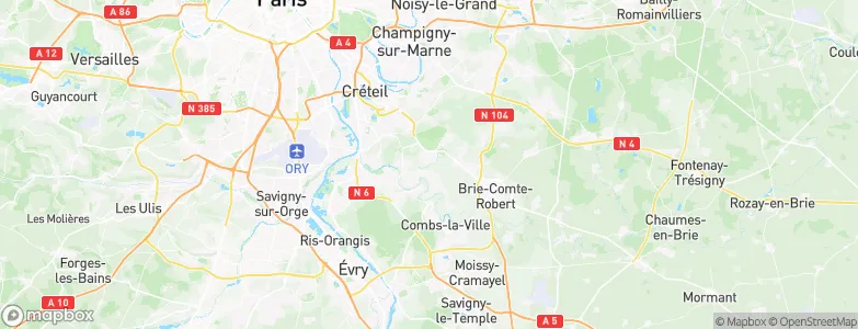 Villecresnes, France Map