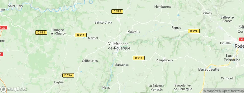 Villefranche-de-Rouergue, France Map