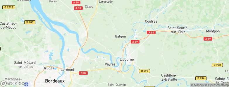 Villegouge, France Map