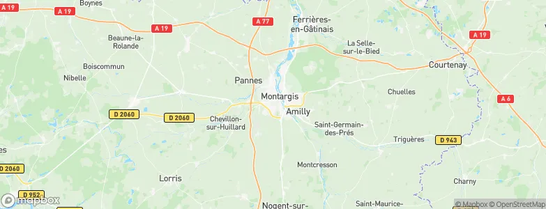 Villemandeur, France Map